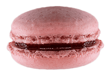 Macaron framboise litchi, patisserie Colombet à Pontgibaud près de Clermont Ferrand