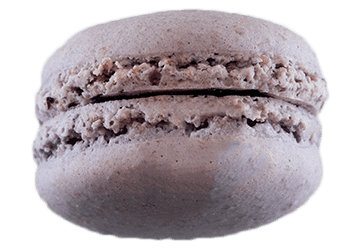 Macaron myrtille violette de la Pâtisserie Colombet, Landogne