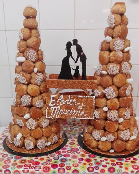 Piece montée double pour mariage, Chocolaterie Colombet